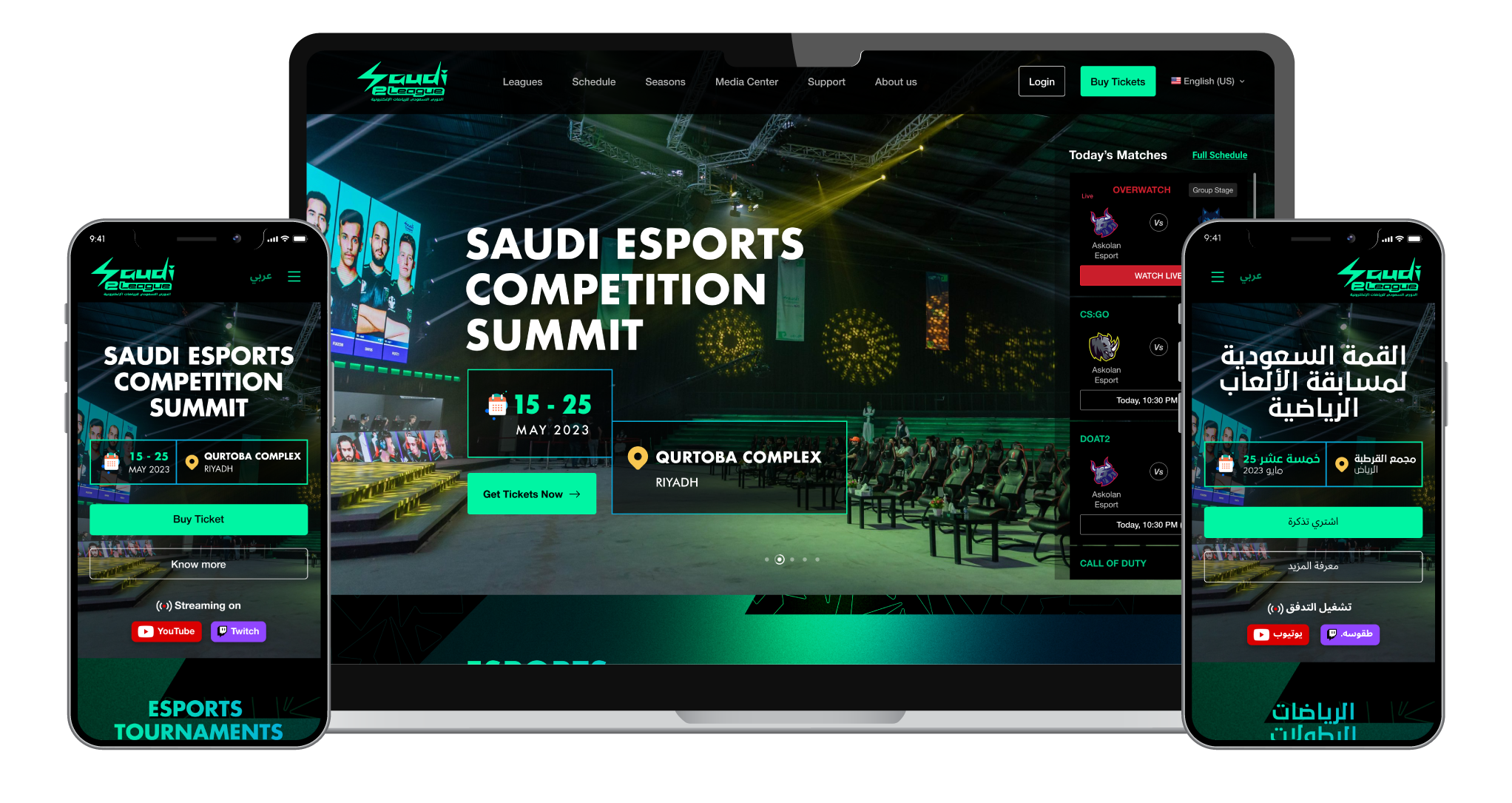 Case Study image of a Saudi eSports website